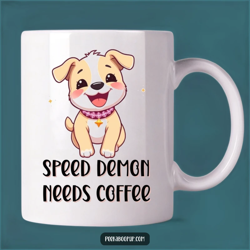 Funny Joyous Puppy Zoomie Mug - Energetic Dog Lover Gift Idea