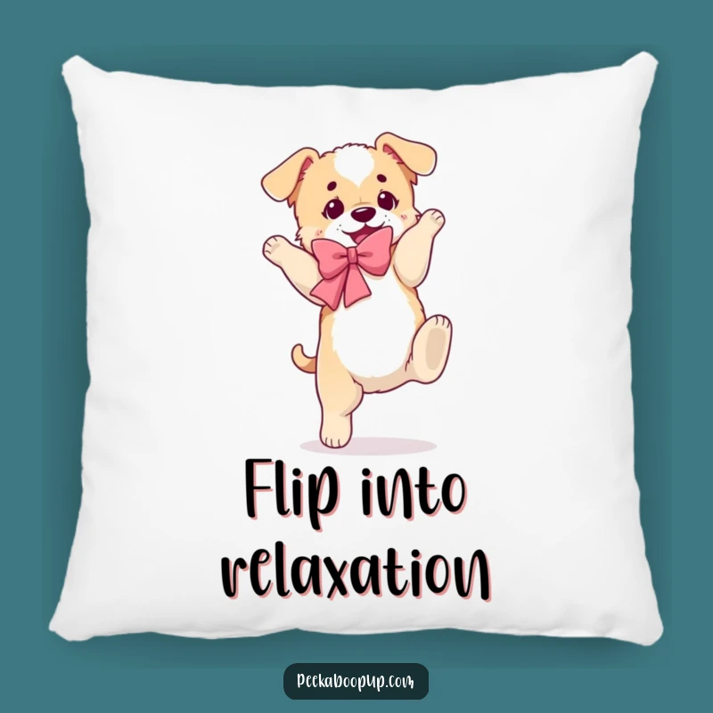 Funny Clumsy Puppy Somersault Pillow - Soft Goofy Cushion Gift