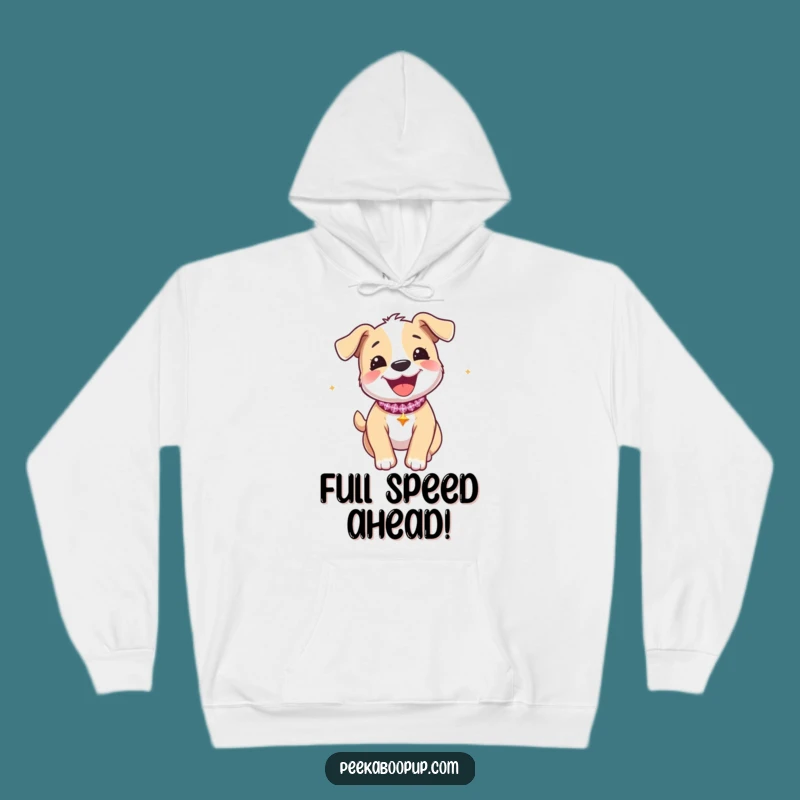 Funny Joyous Puppy Zoomie Hoodie - Cozy Energetic Dog Lover Gift