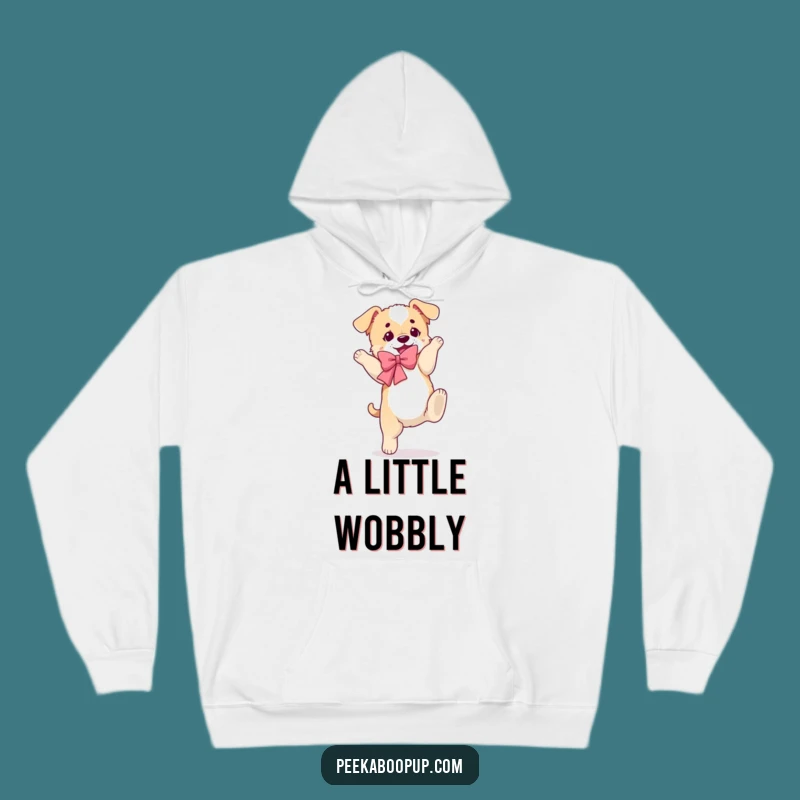 Funny Clumsy Puppy Somersault Hoodie - Cozy Goofy Dog Lover Gift