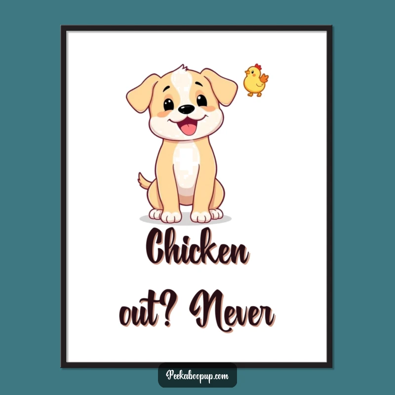Funny Free Printable Wall Art: Puppy Chicken Toss Decor