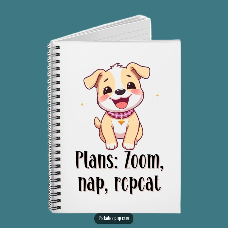 Funny Joyous Puppy Zoomie Notebook - Journaling Gift Idea