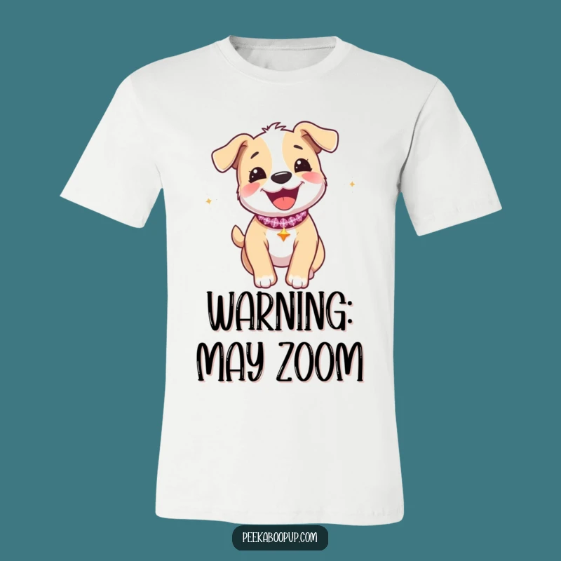 Funny Joyous Puppy Zoomie T-Shirt - High-Energy Dog Graphic Tee