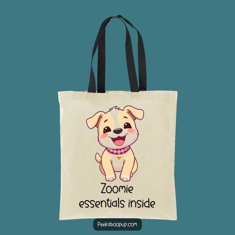 Funny Joyous Puppy Zoomie Tote Bag - Stylish Dog Accessory Gift